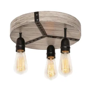 Noah 13 in. 3 Lights Semi flush Mount Light Gray Finish