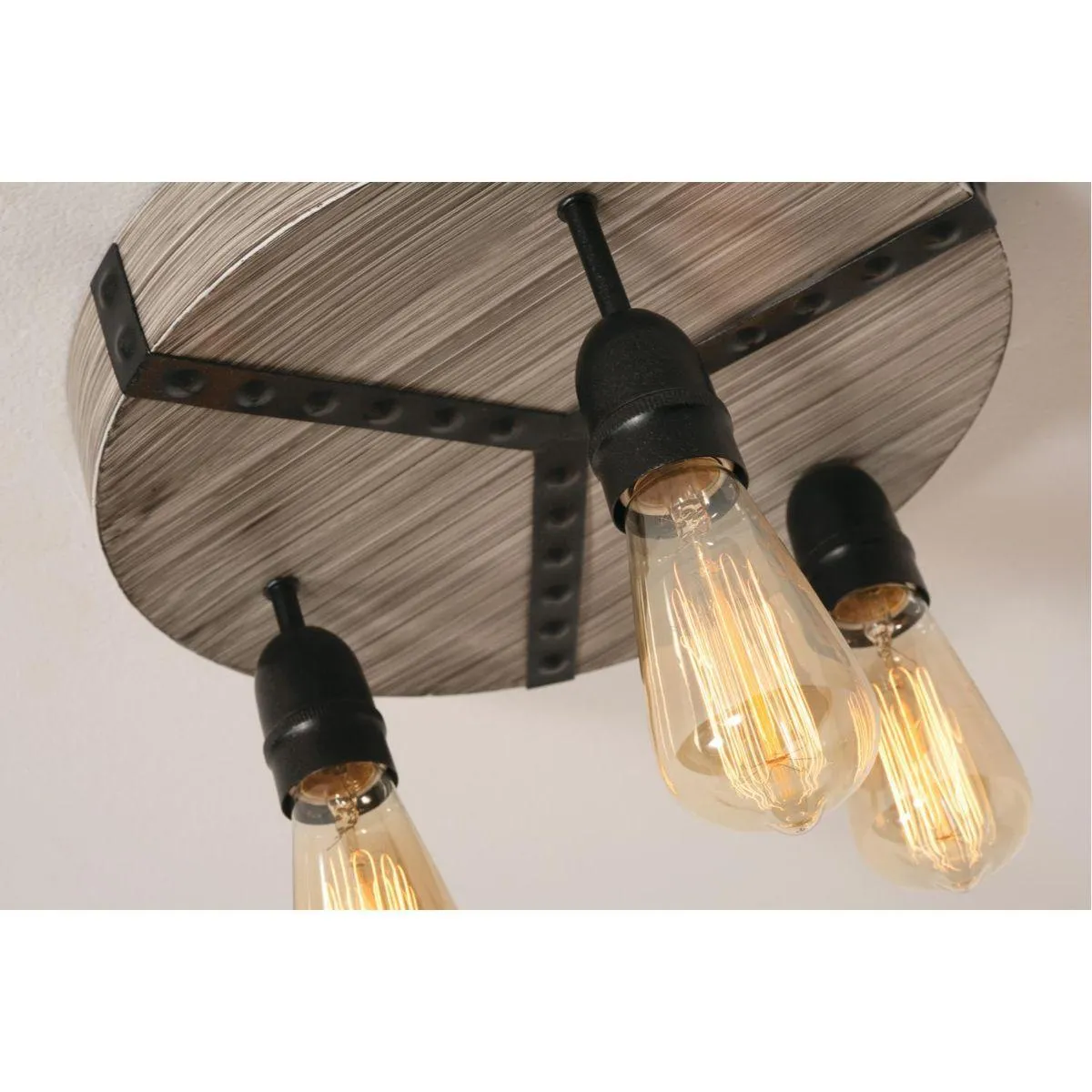 Noah 13 in. 3 Lights Semi flush Mount Light Gray Finish