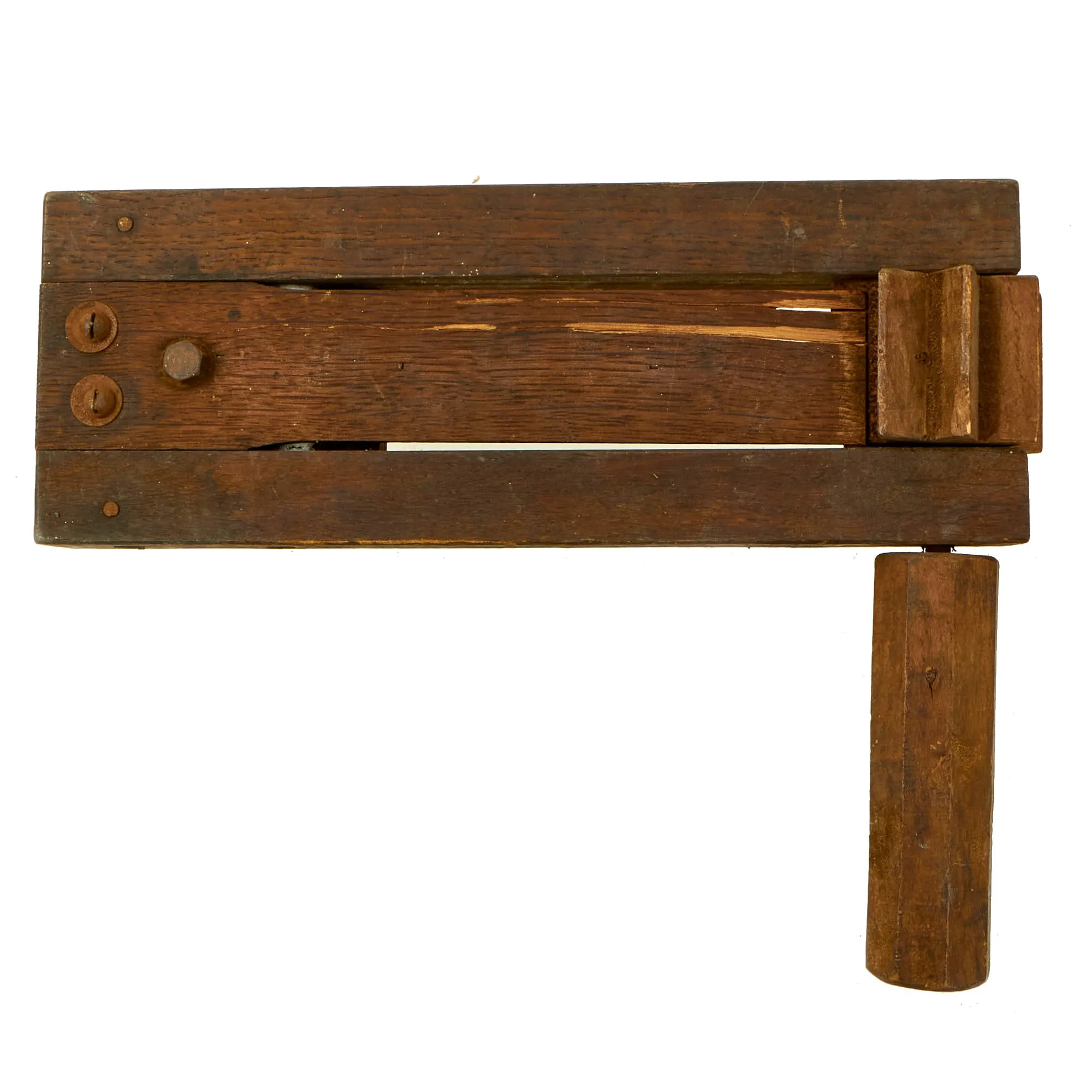 Original British WWI / WWII Wood Air Raid Alarm / Gas Rattle