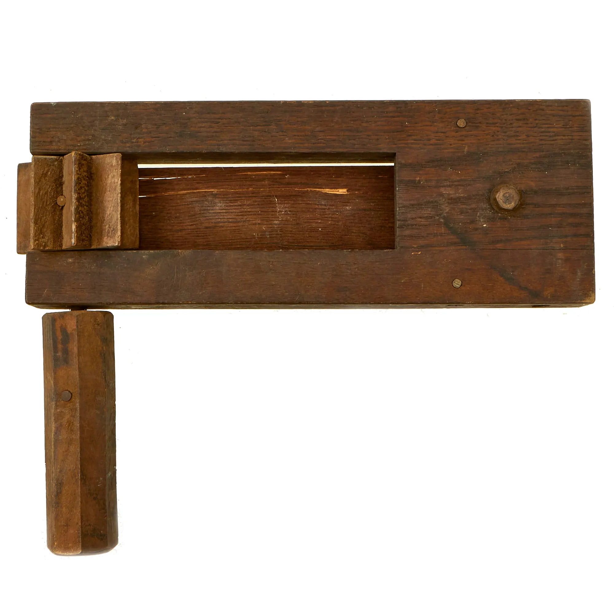 Original British WWI / WWII Wood Air Raid Alarm / Gas Rattle