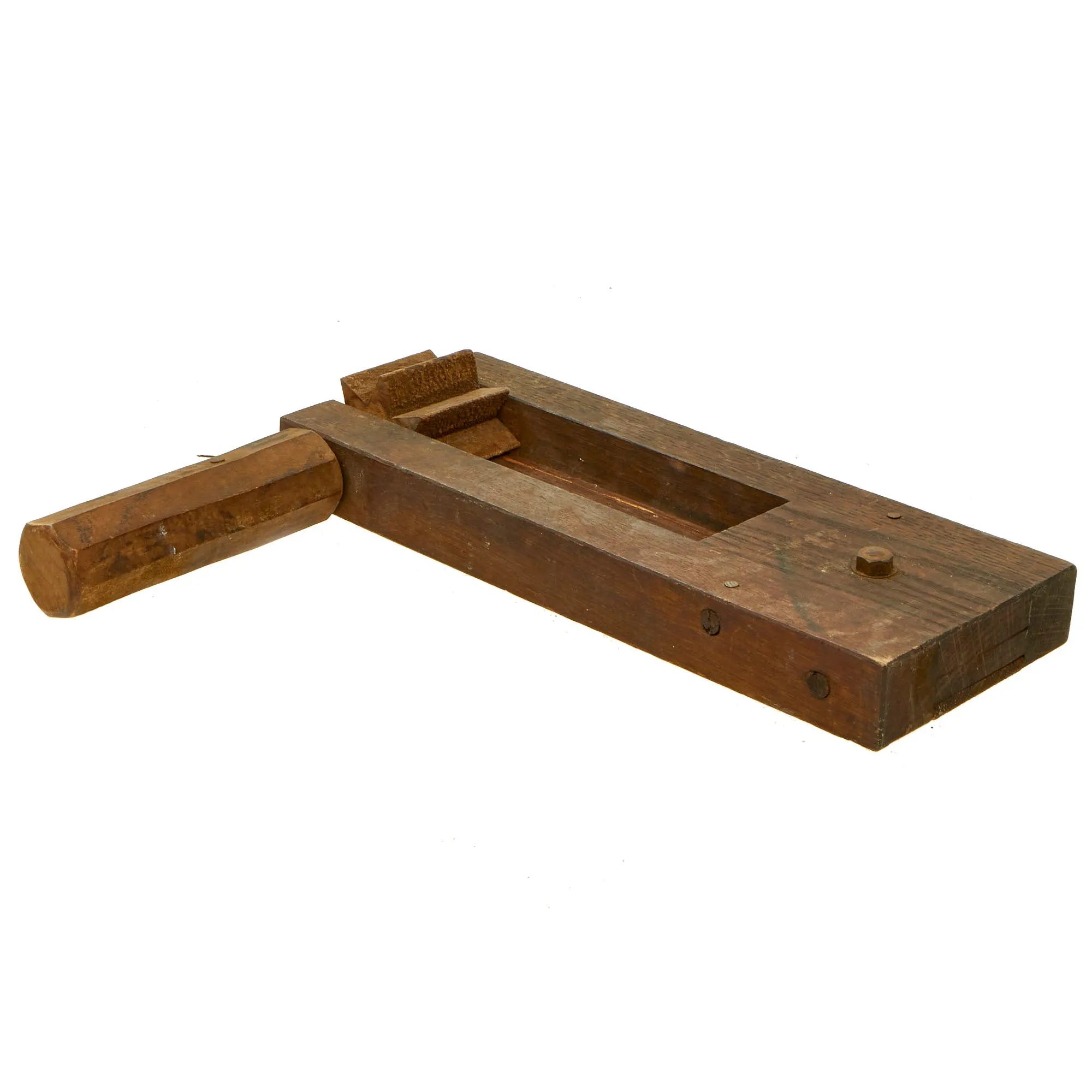 Original British WWI / WWII Wood Air Raid Alarm / Gas Rattle