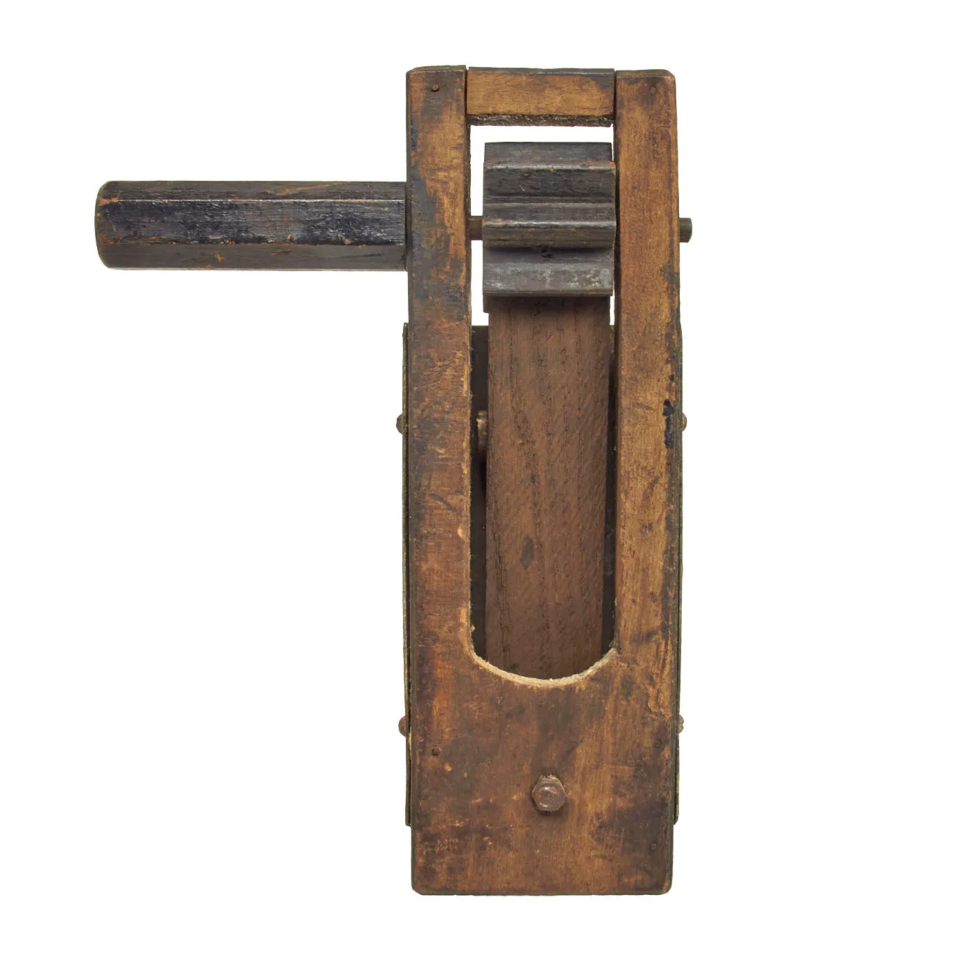 Original British WWII Wood Air Raid Alarm / Gas Rattle