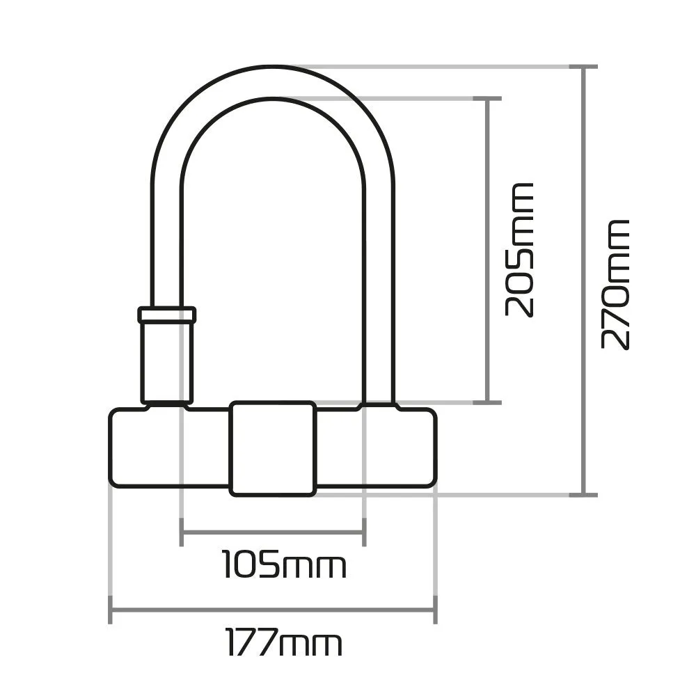 Oxford HD Chain & Padlock   Oxford Magnum Sold Secure Gold U Lock Bundle Kit