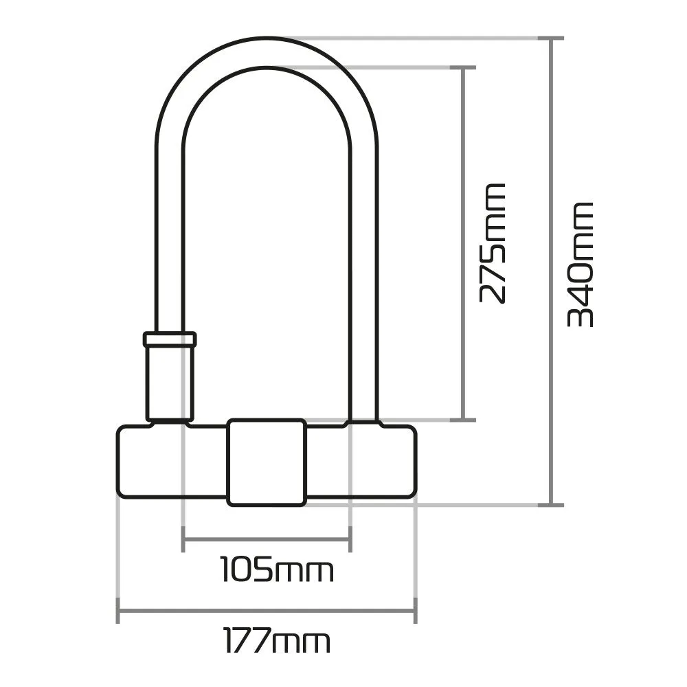 Oxford HD Chain & Padlock   Oxford Magnum Sold Secure Gold U Lock Bundle Kit