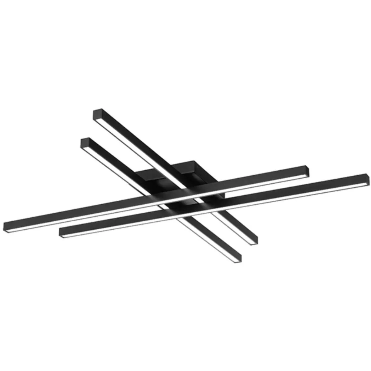 Parallax 42 in. LED Flush Mount Light Selectable CCT Black Finish