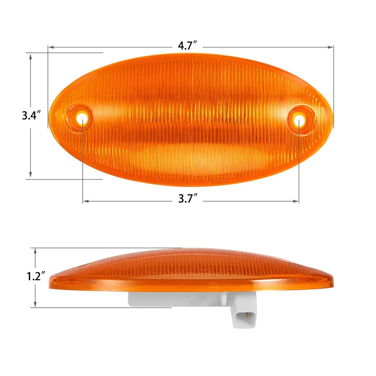 Partsam 5Pcs Cab Marker Roof Light 888-5125 Amber Lens Amber Light Top Lights Assembly Compatible with International ProStar/LoneStar 5900 7300-7600/8600/9200/9400/9800 International Series Truck