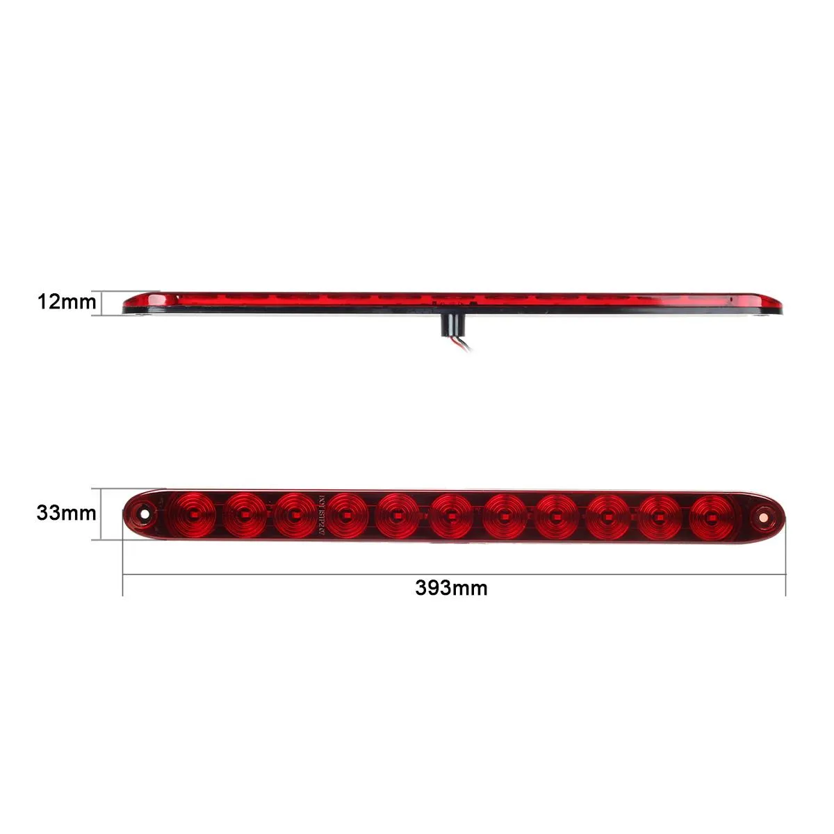 Partsam Submersible Under 80inch LED Trailer Light Kit,Square Stop Turn Tail RV Truck Lights w/Wire &Bracket,Red/Amber Side Fender Marker Lamps,3rd Brake ID Light Bar for Camper Truck RV Boat Snowmobile