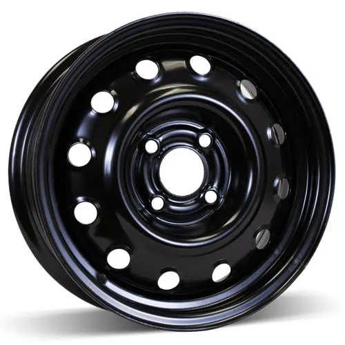 RSSW Steel Wheel 14X5.5 4X100 ET 44.5MM Bore 59.1MM Black Steel Rim