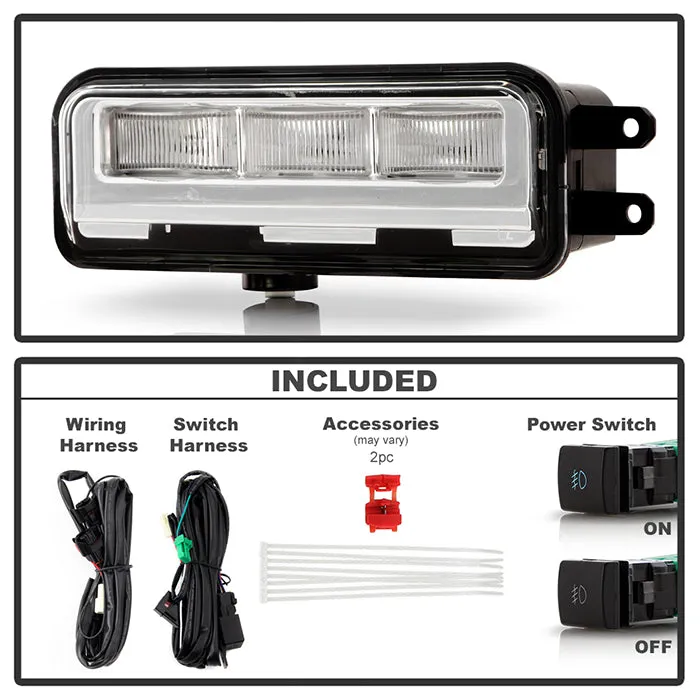 Spyder Full LED Fog Lights Toyota Tundra (22-23) [OEM Style w/ Switch] Clear