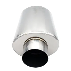 Ultra Quiet Resonator - 2.250" Inlet/Outlet x 13.75" Long - 304 Stainless