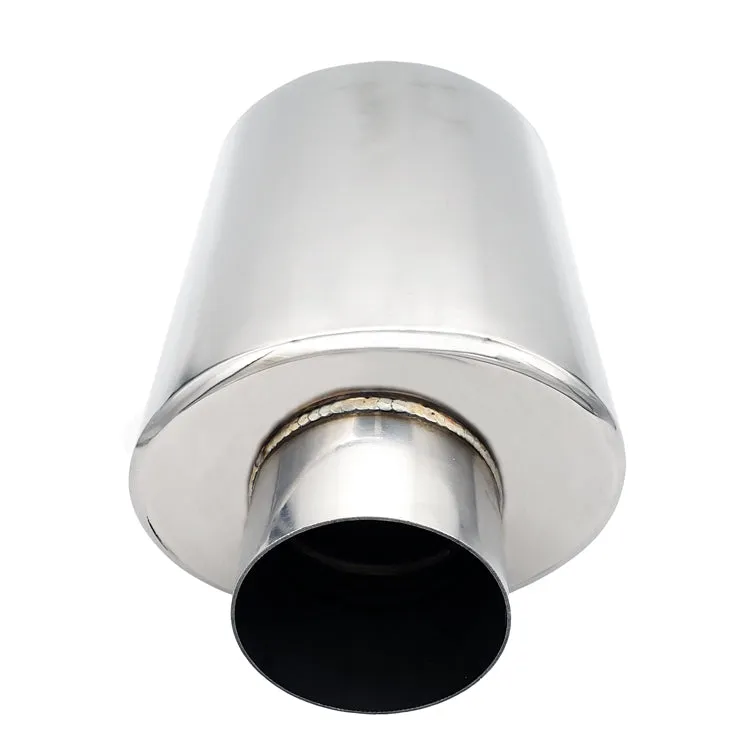 Ultra Quiet Resonator - 2.500" Inlet/Outlet x 13.75" Long - 304 Stainless